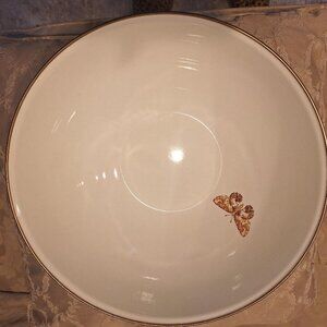Mackenzie-Child's White 11" Butterfly Garden Everyday Bowl - NWOT - Retired